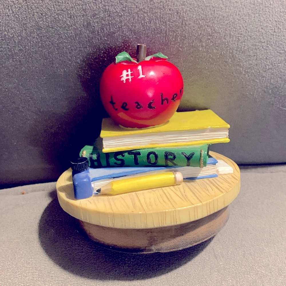 Teacher candle topper